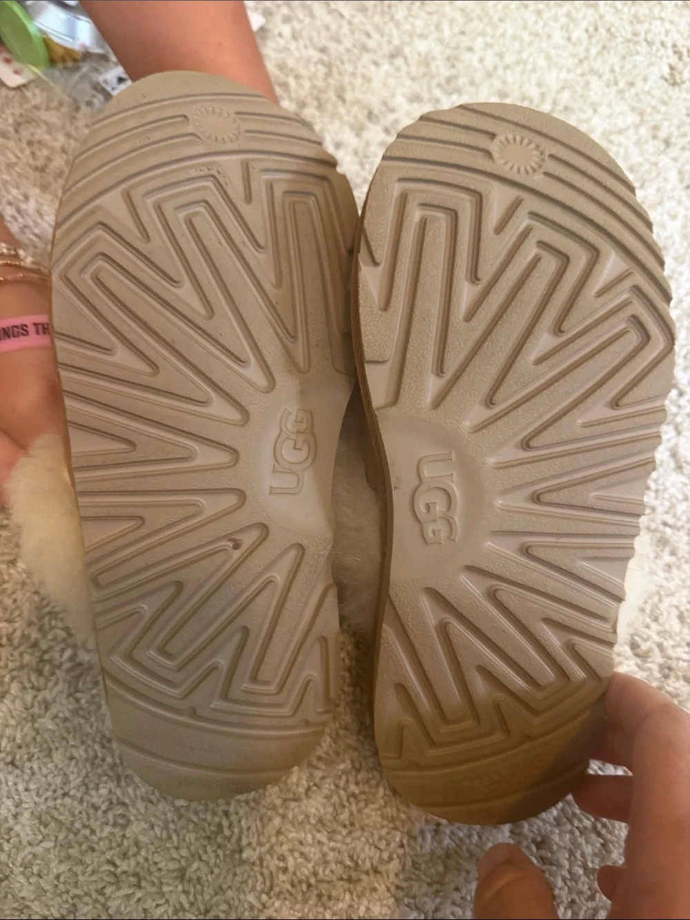 UGG Chestnut/Tan Suede Shearling Mule Slippers